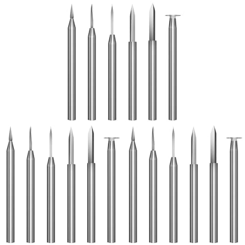 ISKDJBJG 3X Holzschnitzbohrer-Set für Drehwerkzeug, 6-Teilig, Gravurbohrer-Zubehör, Bit, Holzhandwerk, Schleifwerkzeug, 3 mm von ISKDJBJG