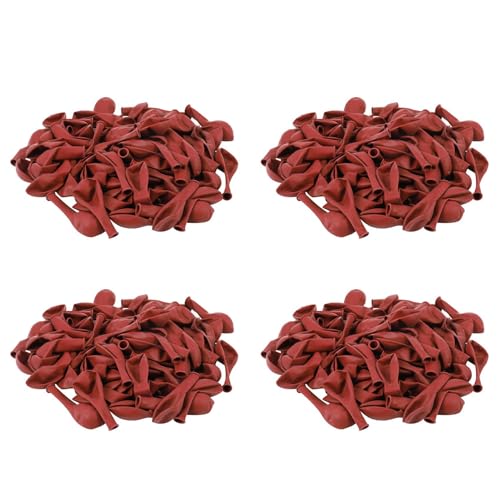 ISKDJBJG 400 Stücke Rot Ballon Neue Glänzende Metall Perle Latex Luft Ballons Chrom Metallisch Farben Luft Ballons von ISKDJBJG