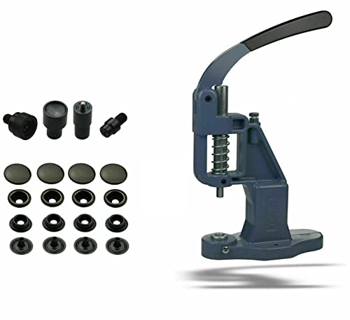 Große Auswahl ISTA TOOLS - Starter Set mit 50 Stück Antik oxidiert, 15mm Ring-Feder Rostfrei Druckknöpfe Grundmaterial Messing und nickelfrei -plus mit Hebelpresse -plus Druckknopfwerkzeug von ISTA TOOLS