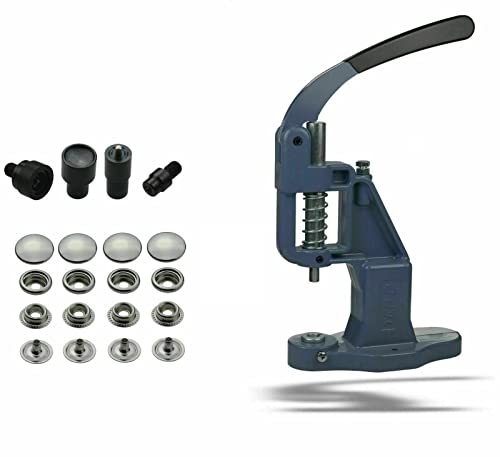 Große Auswahl ISTA TOOLS - Starter Set mit 50 Stück Silber nickelfrei, 12,5mm Ring-Feder Rostfrei Druckknöpfe Grundmaterial Messing und nickelfrei -plus mit Hebelpresse -plus Druckknopfwerkzeug von ISTA TOOLS