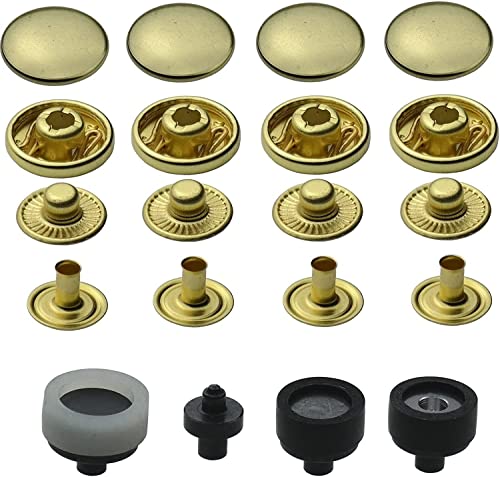 S-Feder Druckknöpfe 10 mm + passendes ISTA TOOLS Werkzeug kompatibel mit Prym Vario-Zange, Snaps Buttons Metallknöpfe rostfreie Knöpfe S-Federverschluss (50 Stück) von ISTA TOOLS