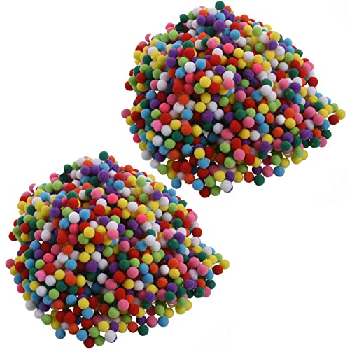 ISTOVO 2000 Stück 10mm Mischfarbe Soft Pom Poms Pompoms für Kinder von ISTOVO