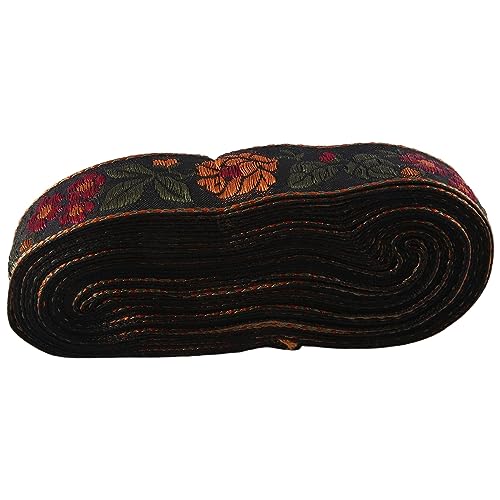 ISTOVO Floral Jacquard-Band, Nähte Weste Jacquardband Vintage besticktes Spitzenband für Dekorative Besatz B von ISTOVO