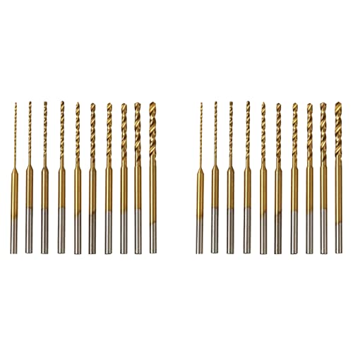 ISTOVO Micro-Twist-Bohrer-Set - 20 Stück 0,6 mm-2,2 mm Kleiner Bohrer 2,35 Schaft HSS Mini-Gravierbohrer Lochbohrwerkzeug von ISTOVO