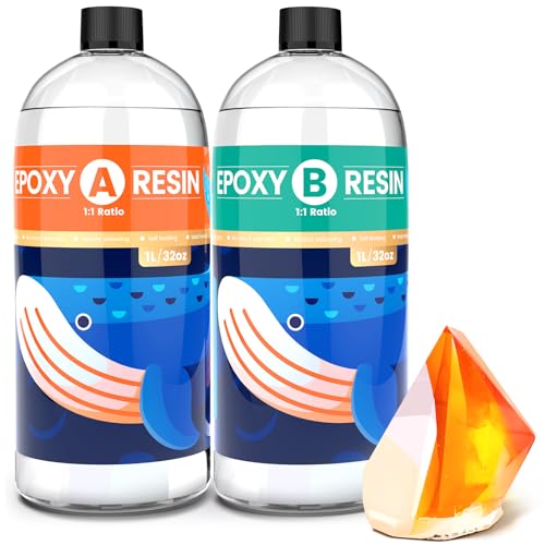 ISTOYO Epoxidharz, 64oz/2L Epoxidharz Set mit Epoxidharz Mixer, Epoxidharz mit Härter 1:1, Kristallklar Keine Blasen Harz Liefert für Kunst Gießharz, Gussbeschichtung Holz, Harzformen von ISTOYO