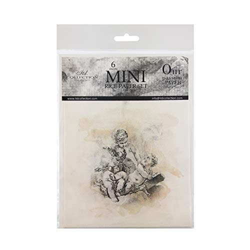 ITD Collection Mini Kreatives Set 14,8 x 14,8 cm (6 Blätter), Decoupage Reispapiere für Scrapbooking und Basteln, Mehrfarbig. (RSM010) von ITD Collection
