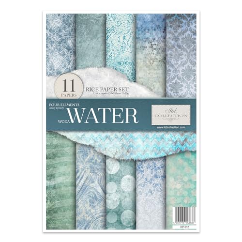 ITD Collection RP012 Reispapier, Four Elements - Water, 29,7 x 21 cm von ITD Collection