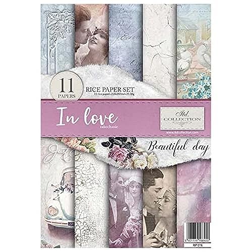 ITD Collection RP016 Reispapier, In Love, 29,7 x 21 cm von ITD Collection