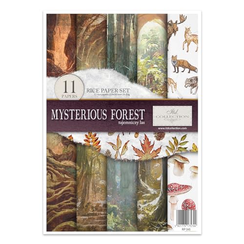 ITD Collection RP045 Reispapier, Mysterious Forest, 29,7 x 21 cm von ITD Collection