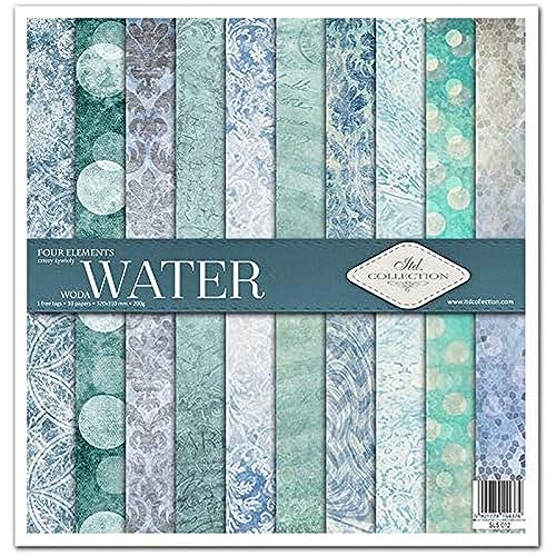 ITD Collection - Scrapbooking-Paket, Scrapbooking-Papier, Dekorpapier, Papiergröße - 310 x 320 mm (Wasser) von ITD Collection