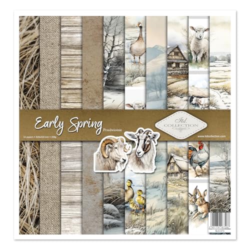 ITD Collection- Scrapbooking package 12x12 inches, scrapbooking paper, decorative paper, decoupage, card making, paper size 310x320mm (SLS-073 Early Spring) von ITD Collection