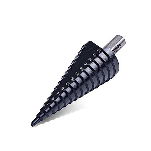 ITEMPESTI M35 Kobalt-Stufenbohrer, Ø 4-32 mm, TiAlN-beschichtet, robust und hochtemperaturbeständig, geeignet für Metall, Edelstahl, Kunststoff, Holz von ITEMPESTI