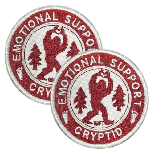 2 Stück Emotionale Unterstützung Cryptid BGFT Taktischer Aufnäher Lustig Trendy Meme Emblem Badge Stickerei Patches mit Haken und Schlaufe für Rucksäcke, Mützen, Jacken, Mäntel, Kleidung, Uniform von ITOMUFD