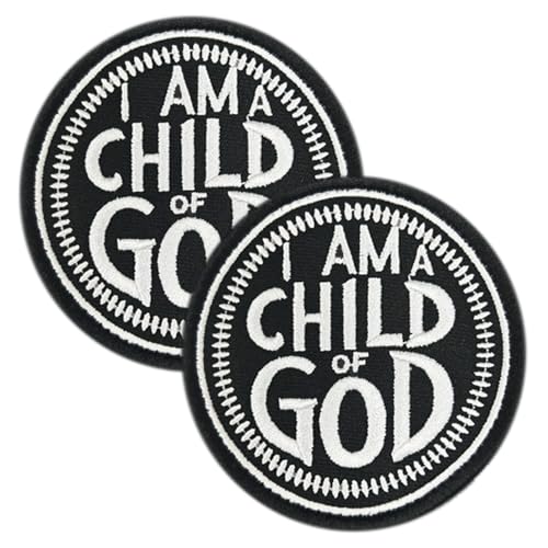 Taktischer Aufnäher mit Aufschrift "I Am A Child of God", Glaube, Gott, christliches Jesus, Stickerei, Emblem, Aufnäher mit Klettverschluss für Rucksäcke, Mützen, Jacken, Mäntel, Kleidung, Uniform, 2 von ITOMUFD