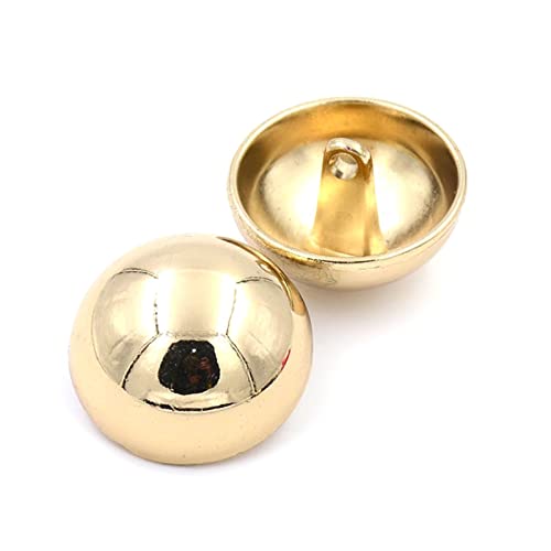 ITTRUH Nähknopf, 6 Stück Metallknöpfe mit rundem Schaftdekor for Mantel, Hemd, Pullover, Nähen von Kleidung, DIY-Zubehör, Bronze, 10 mm(Light Gold,10mm) von ITTRUH