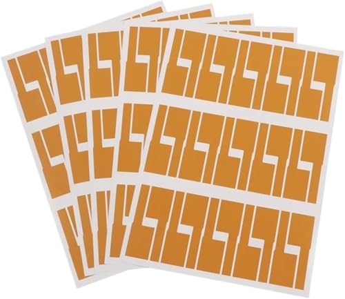 Kabelnummerierung, Etiketten zur Drahtmarkierung, 5 Blatt, A4-Netzwerkaufkleber, bunt, wasserfest, selbstklebend for die Organisation elektrischer Kabelkennzeichnungsetiketten(Brown) von ITTRUH