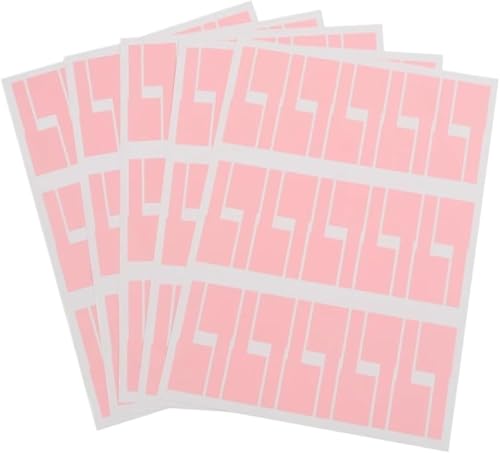 Kabelnummerierung, Etiketten zur Drahtmarkierung, 5 Blatt, A4-Netzwerkaufkleber, bunt, wasserfest, selbstklebend for die Organisation elektrischer Kabelkennzeichnungsetiketten(Pink) von ITTRUH