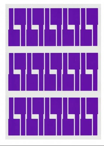 Kabelnummerierung, Etiketten zur Drahtmarkierung, 5 Blatt, A4-Netzwerkaufkleber, bunt, wasserfest, selbstklebend for die Organisation elektrischer Kabelkennzeichnungsetiketten(Purple) von ITTRUH