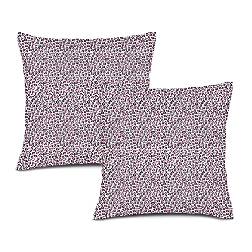 45 x 45 cm Leoparden-Kissen, quadratisch, quadratisch, dekorativer Kissenbezug, Plüschstoff, Rosa, Schwarz, Weiß 45 x 45 cm Leoparden-Kissen, quadratisch, quadratisch, dekorativer Kissenbezug, Plüschstoff, Rosa, Schwarz, Weiß von IUBBKI