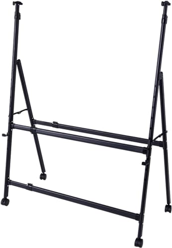 IUBGFTO Beweglicher, trocken abwischbarer Tafelständer, höhenverstellbar, Faltbare A-Typ-Whiteboard-Staffelei aus schwarzem Metall, passend für Whiteboard-Größen von 80 x 120 cm bis 150 x 300 cm von IUBGFTO