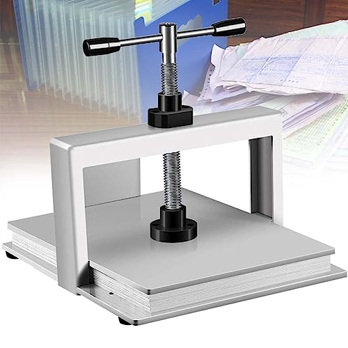 IUBGFTO Buchbindepresse, A4/A3-Flachpapierpresse, manuelle Buchglättungs- und Quetschmaschine, Hochleistungs-Buchbinder-Papierpresse mit Doppelausgleichsstange, A4 (A3) von IUBGFTO