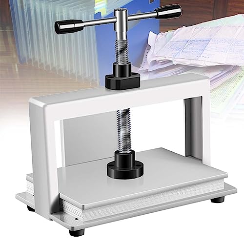 IUBGFTO Buchbindepresse, A4/A3-Flachpapierpresse, manuelle Buchglättungs- und Quetschmaschine, Hochleistungs-Buchbinder-Papierpresse mit Doppelausgleichsstange, A4 (A4) von IUBGFTO