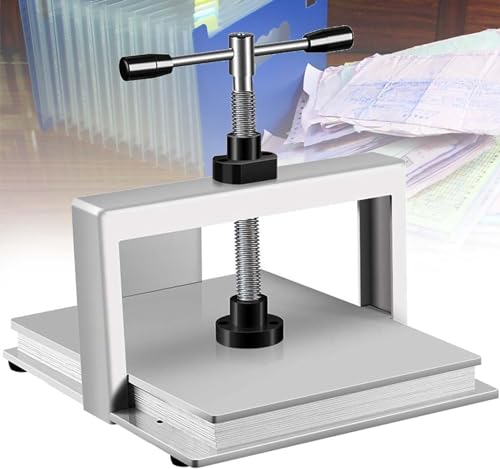 IUBGFTO Buchbindepresse, manuelle Buchglättungs- und Quetschmaschine, A3/A4-Flachpapierpresse, Stahlnotizen-Rechnungsglättungsmaschine, Papierpresse mit doppelter Balancestange (A3) von IUBGFTO