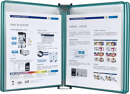 IUBGFTO Desktop-Referenzsystem – 5 doppelseitige Paneele, mehrere Farben erhältlich, geeignet für Informationsdisplay im A4-Format, Metall-Ordner-Flip-Aktenhalter (C) von IUBGFTO