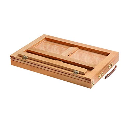 IUBGFTO Display Künstler-Staffelei-Set, verstellbare Holz-Schreibtisch-Staffelei mit Aufbewahrungsschublade, Tafel für Leinwand, Zeichenpapier, Malen, Zeichnen, Skizzieren, Buchständer (Farbe: B) (A) von IUBGFTO