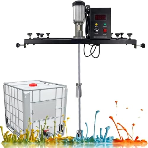 IUBGFTO Elektrische Tankmischmaschine, 980 W, Farbrührmaschine mit 0–3000 U/min, Edelstahl 304, Klingendurchmesser 400 mm, Rührwerk-Farbmischwerkzeug, für Tintenlöserrührer von IUBGFTO