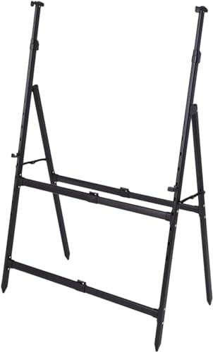 IUBGFTO Faltbare, trocken abwischbare Tafel, Metallständer, große Whiteboard-Kreidetafel-Staffelei, höhenverstellbar, passend für Whiteboard-Längen von 120–300 cm, Schwarz von IUBGFTO