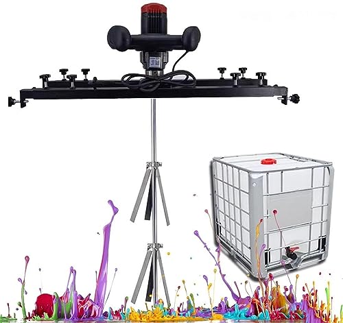 IUBGFTO IBC-Farbmischer, 3000 W elektrische Tankmischmaschine, mit Halterung, Edelstahlstange und -Klinge, klappbarem Propeller, für Tintenlöserrührer von IUBGFTO