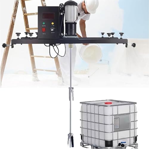 IUBGFTO IBC-Farbmischer, 980 W elektrische Tankmischmaschine, kommerzieller IBC-Rührer mit Halterung, klappbarer Propeller, 72–120 cm verstellbar, für Tintenlöserrührer von IUBGFTO