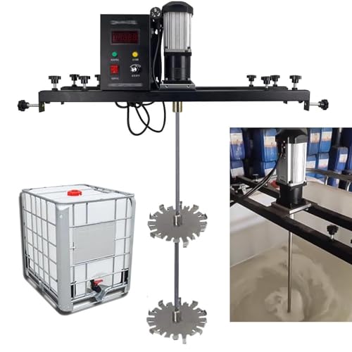 IUBGFTO IBC-Luftrührwerk, Standfarbmischer, Farbrührmaschine, elektrische Tankmischmaschine, Geschwindigkeitseinstellung 0–1000 U/min, für Viskose flüssige Tintenfarbstoffchemikalien (B) von IUBGFTO
