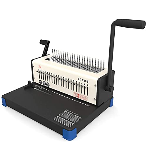 IUBGFTO Kamm-Spulenbindemaschine – Einstellbarer Locher und Papiergröße, Schürzenklammern für alltägliche Bürodokumente, Fotoalben, Maschine (Maschine) von IUBGFTO