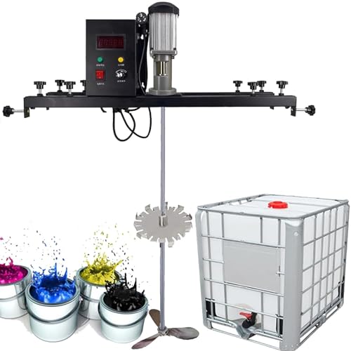 IUBGFTO Pneumatischer Farbmischer, tragbarer Betonmischer, Farb- und Mörtelmischer, Tankfass-Farbmischer, 980-W-Farbrührmaschine, 0–1000 U/min (Paketb) von IUBGFTO