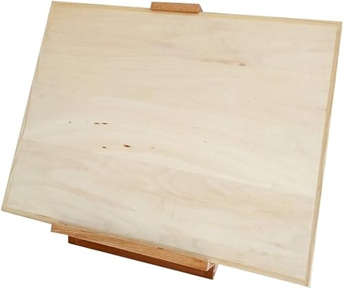 IUBGFTO Staffelei Art Supply, verstellbare Tischplatte, Studio-Künstler, Malerei, Schreibtisch-Staffelei aus massivem Holz, leichte Klapp-Staffelei (Farbe: Holzfarbe), langlebig von IUBGFTO