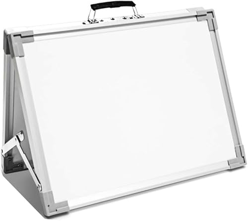 IUBGFTO Whiteboard – Kleines, trocken abwischbares Whiteboard mit Griff, zusammenklappbar, tragbar, Mini-Staffelei, doppelseitiges magnetisches Memoboard von IUBGFTO