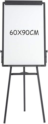 IUBGFTO Whiteboard – Stativ-Flipchart-Staffelei 60 x 90 cm, höhenverstellbar und faltbar, tragbare, trocken abwischbare Tafel für Bürounterricht und Familie von IUBGFTO