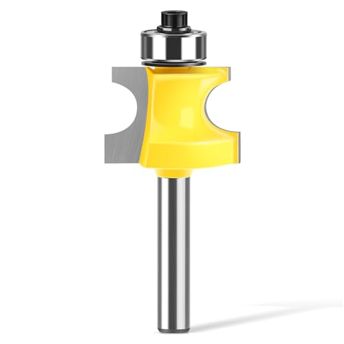 1 Stück Bead Bullnose Bead Router Bit, 6 mm 1/4-Zoll-Schaft, halbrunder Perlen-Bit, Kanten-Roundover-Ecken-Holzbearbeitungs-Gravur-Fräser(6.35X9.52mm) von IUBPWMS