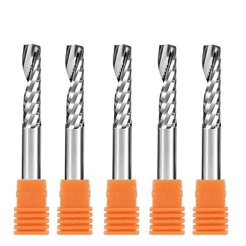 10 Stück Vollhartmetall-Fräser mit einer Nut, 3,175 mm - 12 mm Spiral-O-Nut-Fräser for Acrylholz(3.175x1.5x4mm) von IUBPWMS