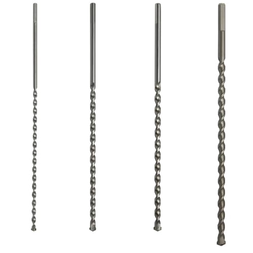 4 Stück extra lange Steinbohrer, 300/350 mm Beton-Schlagbohrer, Dreieckschaft for Ziegelmauerwerk, Fels mit 6–12 mm Durchmesser 4 Stück extra lange Steinbohrer, 300/350 mm Beton-Schlagbohrer, Dreieckschaft for Ziegelmauerwerk, Fels mit 6–12 mm Durchmesser von IUBPWMS