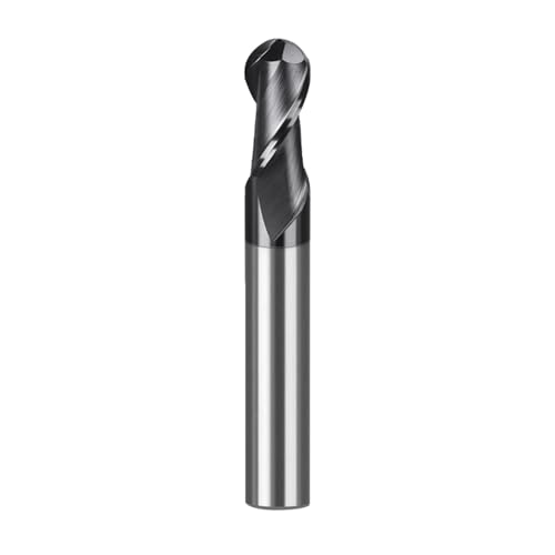 HRC70 Kugelfräser, R0,5-R6 2-schneidiger Spiral-Kugelfräser, CNC-Fräser, Wolframkarbid-Fräser for die Metall- und Stahlbearbeitung(1PCS,R0.75x4x50) von IUBPWMS