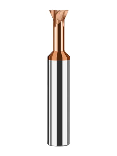 Schwalbenschwanzfräser, 45 60 75 Grad Hartmetall-Wolframstahl-Schaftfräser Fasenfräser for Metalle Aluminium(45 degree,COATED_D10X60L) von IUBPWMS