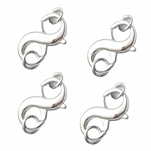 IUDWCG - 4 Pcs Karabinerverschluss, Schmuckverschluss Karabinerverschluss mit doppelter Öffnung Halskettenverschluss Umweltfreundliche Legierung Schmuckherstellung Zubehör (12 * 6mm) von IUDWCG