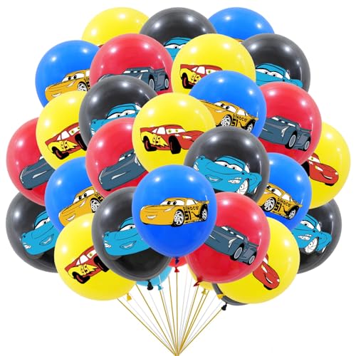 32 Stück Cars Deko Geburtstag Auto,Geburtstag Dekorationen Car Luftballons,12 Zoll Geburtstag Deko Ballon,Themed Party Supplies Ballon,Auto Ballons für Kinder von IUKUNNE