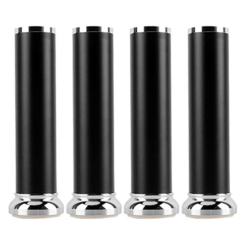 IUokLU 20/25/30 cm Schwarze Möbelbeine aus Aluminiumlegierung verstellbare Tischbeine Metallfüße Ersatzzubehör für Sofa Couchtisch TV-Schrank 4er-Set，Schwarz - 18 cm von IUokLU