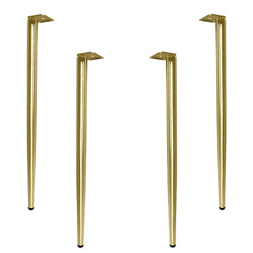 IUokLU Tischbeine aus Metall 72 cm schwarz Esstischbeine Moderne industrielle Couchtischbeine robuste Möbelbeine Ersatz 4er-Pack，Gold von IUokLU