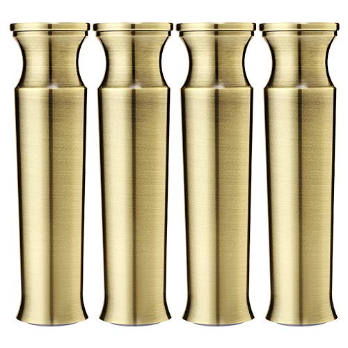 IUokLU Verstellbare Tischbeine aus Aluminium Möbelbeine aus Metall Gummisockel Schwarz Weiß Titan Gold Mattsilber 3/4/5/6 Zoll für Sofa Couchtisch Badezimmer，Grünbronze - 8 cm von IUokLU