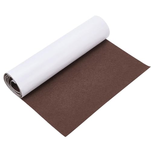 Filz Selbstklebend Filzmatte - 40x220cm Filz Stoff Selbstklebend, für Schachtel-Liner Untersetzer Schubladenmatte Auto Filz Bilderrahmen Stuhlbein Tischbeine, 1 mm Dick (Dunkelbraun) von IVEOPPE